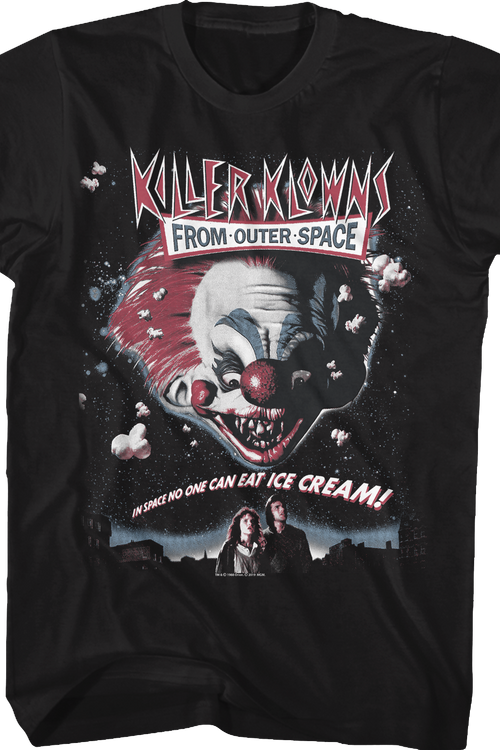 Killer Klowns From Outer Space Rough Clown T-Shirt - Black, Unisex - View #7