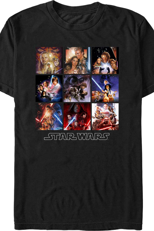 Skywalker Saga Movie Posters Star Wars T-Shirtmain product image
