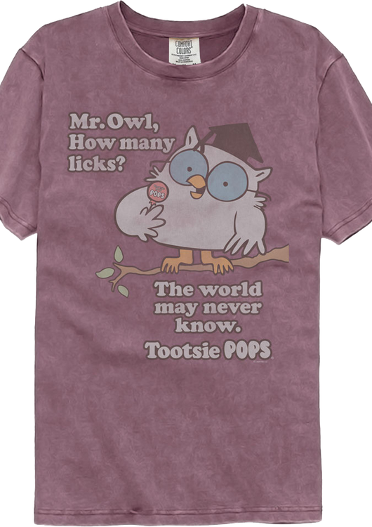 Mr. Owl How Many Licks Tootsie Pop Comfort Colors Brand T-Shirt - main product image