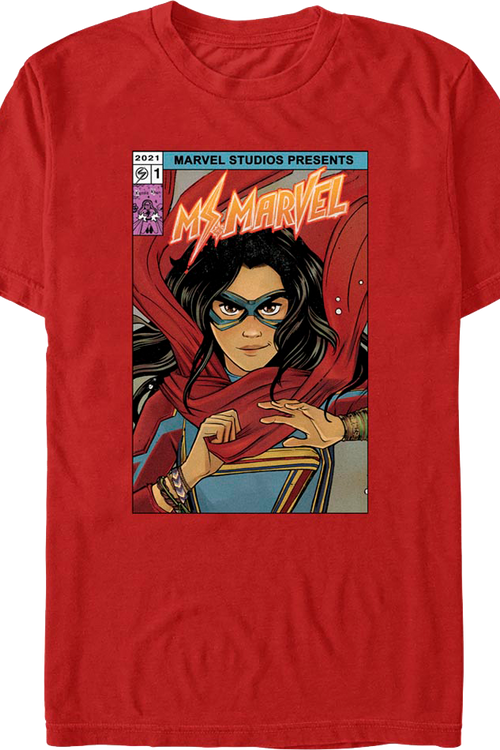 Ms. Marvel Comic Book Cover Marvel Comics T-Shirtmain product image