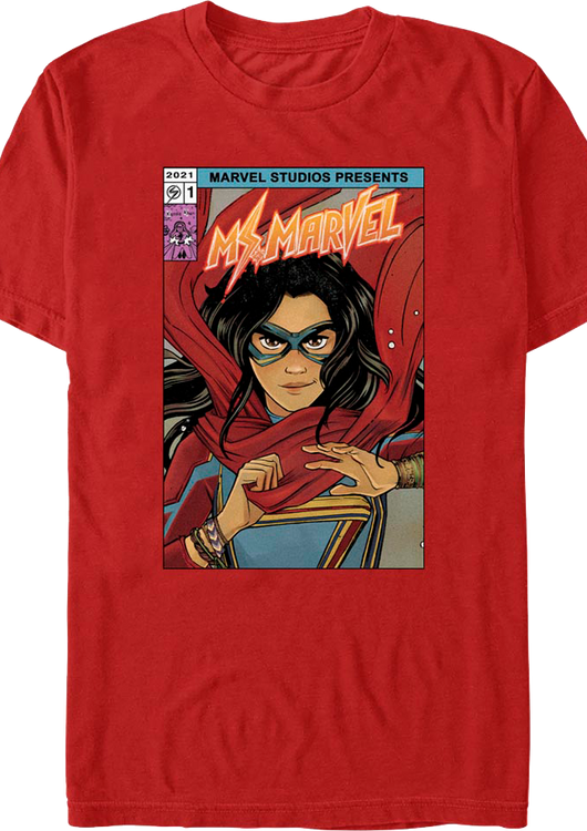 Ms. Marvel Comic Book Cover Marvel Comics T-Shirt - main product image