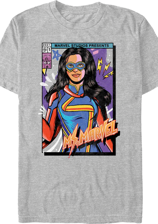 Ms. Marvel Colorful Cover Marvel Comics T-Shirt - main product image