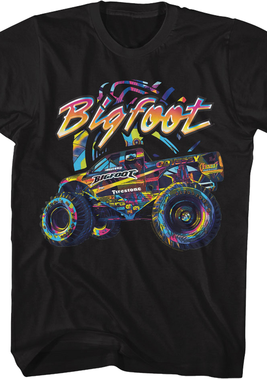 Multicolor Monster Truck Bigfoot T-Shirt - main product image