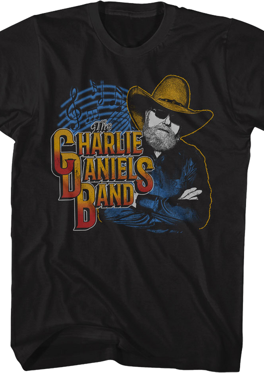 Music Notes Charlie Daniels Band T-Shirt - main product image