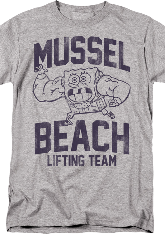 Mussel Beach Lifting Team SpongeBob SquarePants T-Shirt - main product image