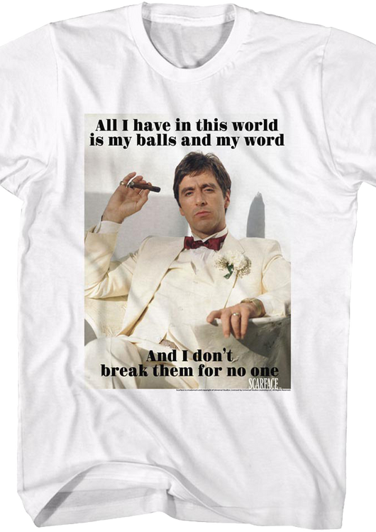 My Balls and My Word Scarface T-Shirt - main product image