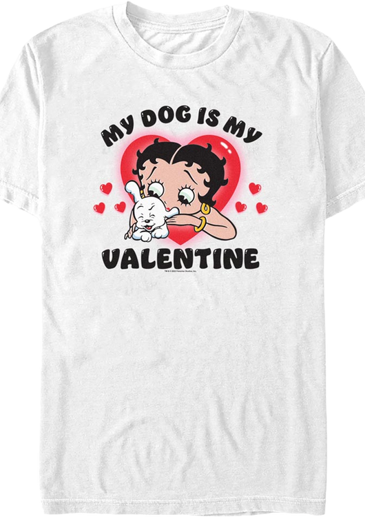My Dog Is My Valentine Betty Boop T-Shirt - main product image