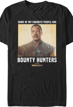 My Favorite People Are Bounty Hunters Mandalorian Star Wars T-Shirt