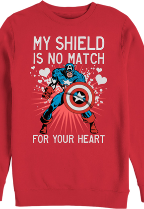 My Shield Is No Match For Your Heart Captain America Sweatshirt