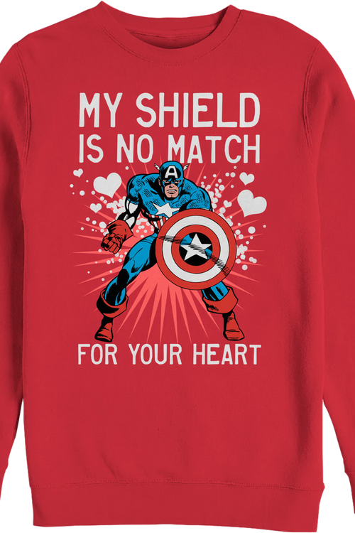 My Shield Is No Match For Your Heart Captain America Sweatshirtmain product image