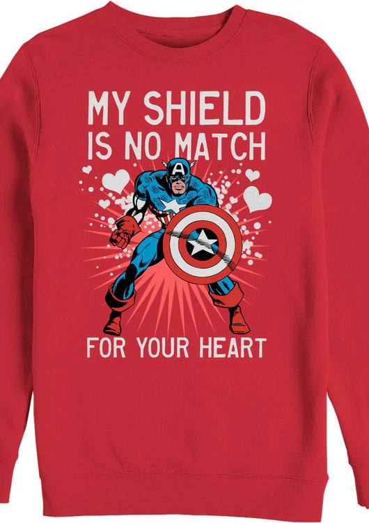 My Shield Is No Match For Your Heart Captain America Sweatshirt - main product image