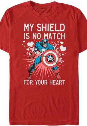 My Shield Is No Match For Your Heart Captain America T-Shirt