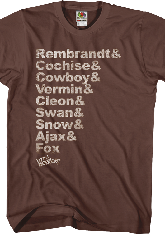 Names Warriors T-Shirt - main product image