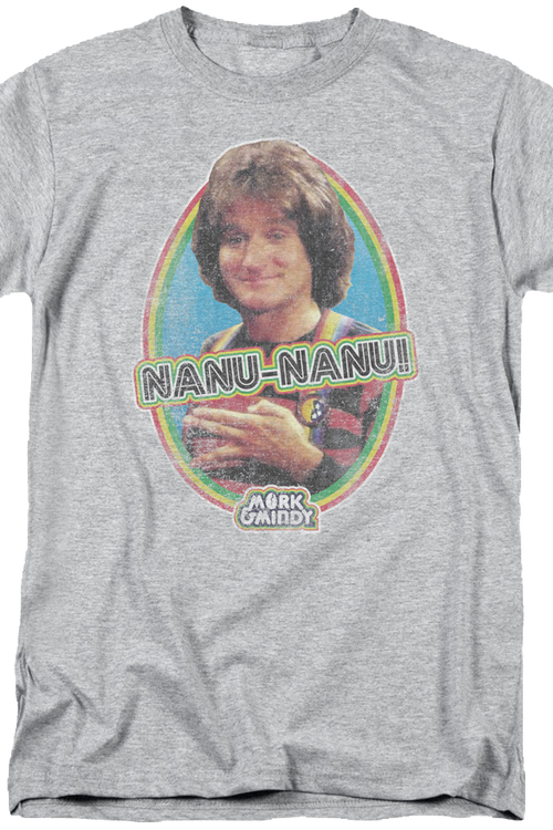 Distressed Nanu Nanu Mork and Mindy T-Shirtmain product image