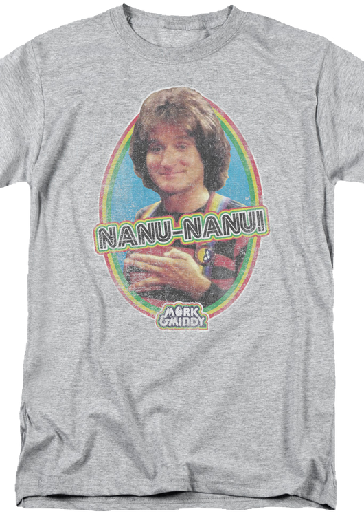 Distressed Nanu Nanu Mork and Mindy T-Shirt - main product image