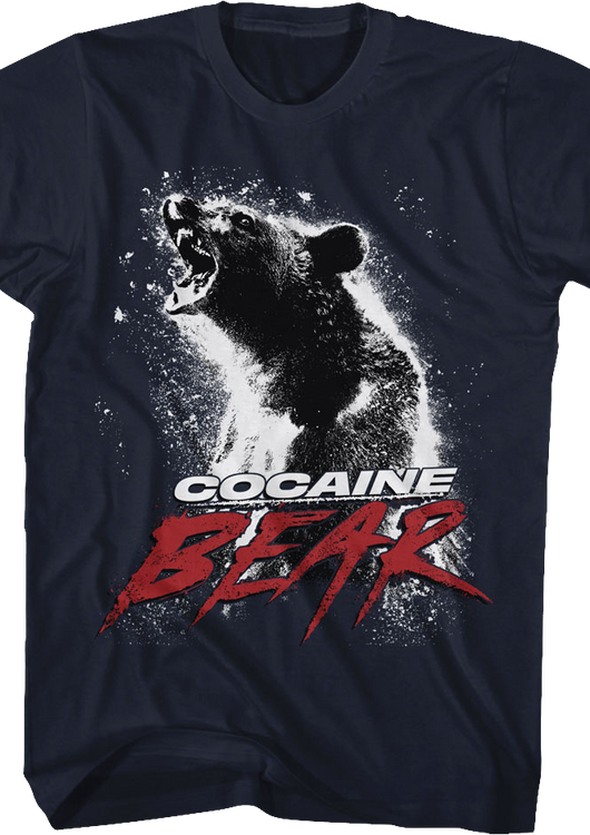 Navy Blue Movie Poster Cocaine Bear T-Shirt - main product image