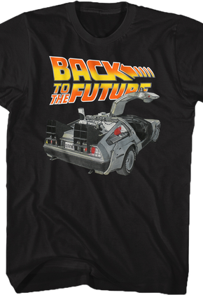 Navy Distressed Back to the Future Shirt