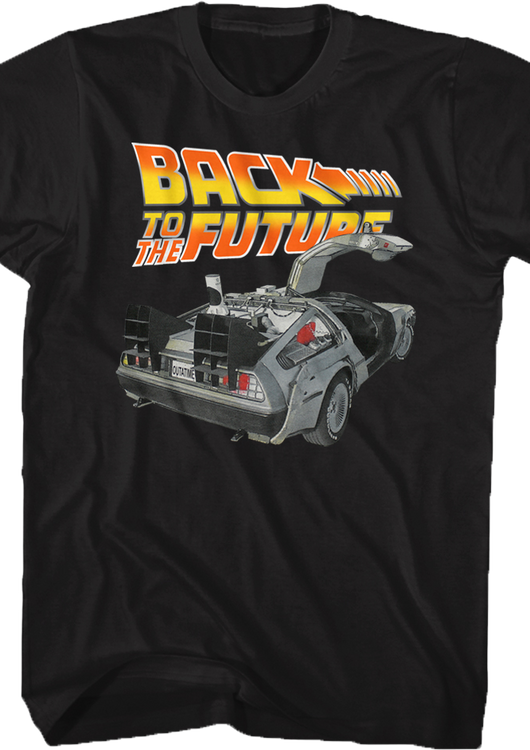 Navy Distressed Back to the Future Shirt - main product image