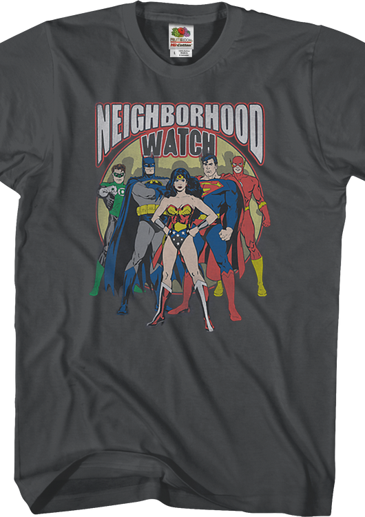 Neighborhood Watch Justice League T-Shirt - main product image