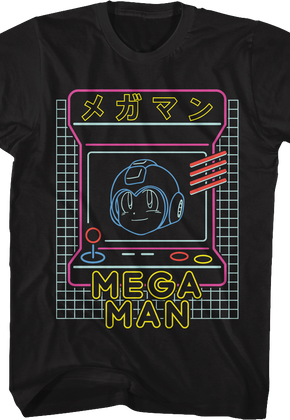 Neon Arcade Game Mega Man T-Shirt