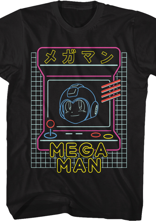 Neon Arcade Game Mega Man T-Shirt - main product image