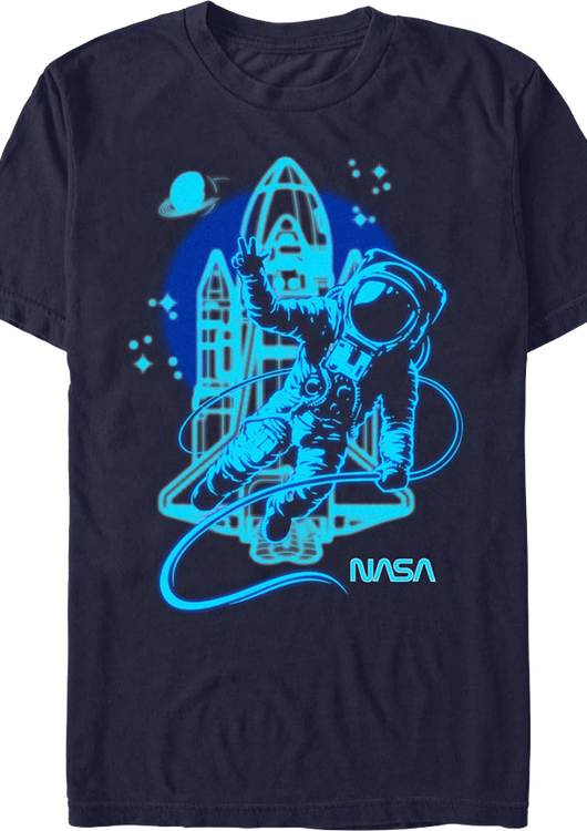 Neon Astronaut NASA T-Shirt - main product image