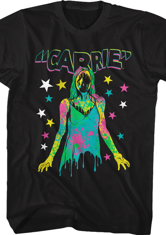 Neon Blood Splattered Prom Queen Carrie T-Shirt - main product image