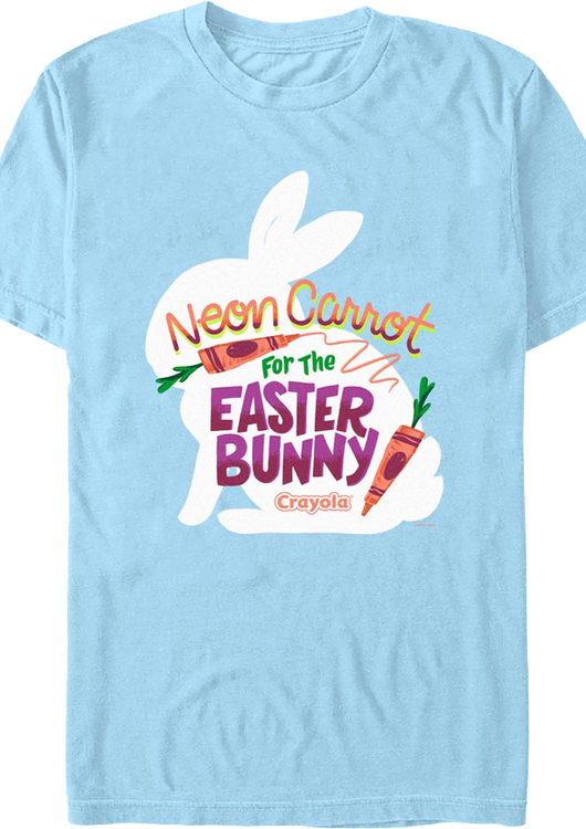 Neon Carrot For The Easter Bunny Crayola T-Shirt - main product image