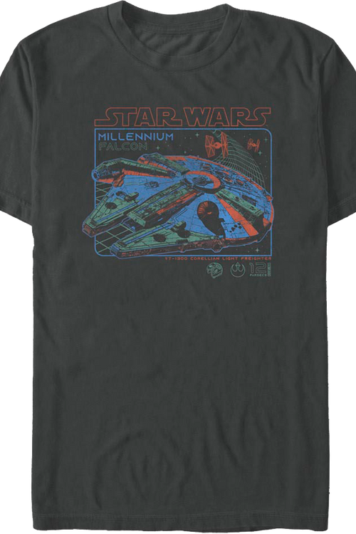 Neon Chase Millennium Falcon Star Wars T-Shirtmain product image
