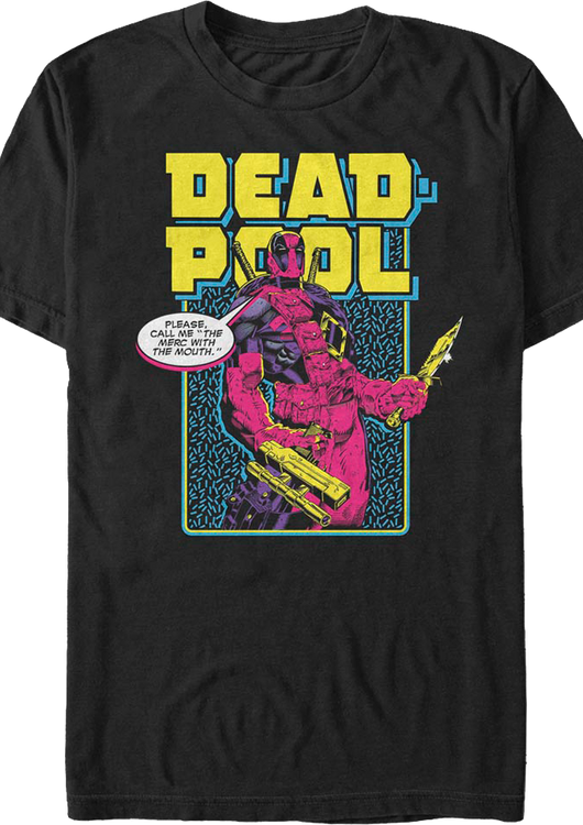 Neon Deadpool Marvel Comics T-Shirt - main product image