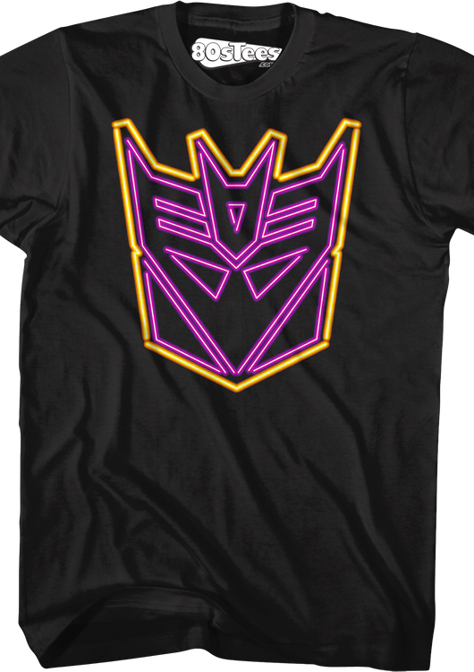Neon Decepticons Logo Transformers T-Shirt - main product image