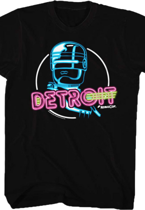 Neon Detroit Robocop T-Shirt