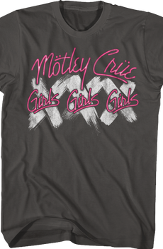 Neon Girls Girls Girls Motley Crue T-Shirt