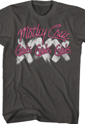 Neon Girls Girls Girls Motley Crue T-Shirt