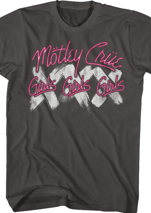 Neon Girls Girls Girls Motley Crue T-Shirt - main product image