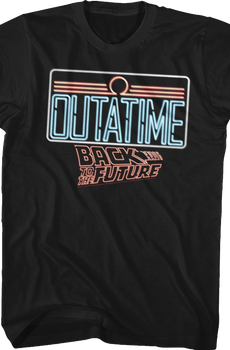 Neon License Plate Back To The Future T-Shirt