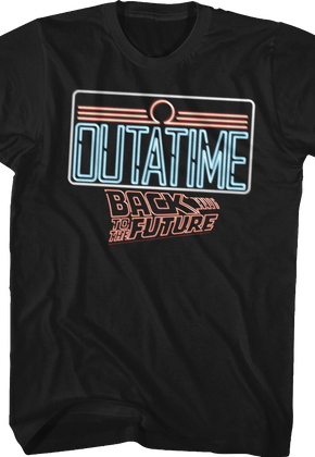 Neon License Plate Back To The Future T-Shirt