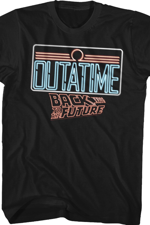 Neon License Plate Back To The Future T-Shirtmain product image