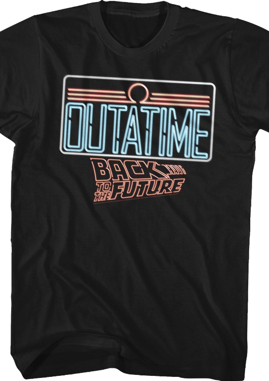 Neon License Plate Back To The Future T-Shirt - main product image