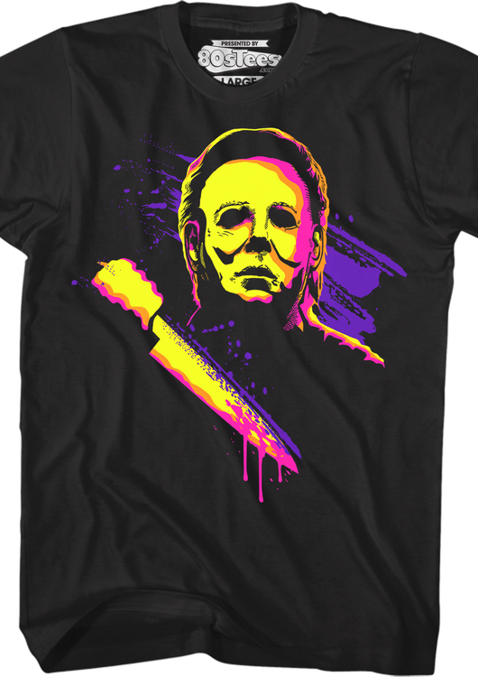 Neon Michael Myers Halloween T-Shirt - main product image