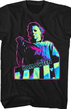 Neon The Shape Michael Myers Halloween T-Shirt