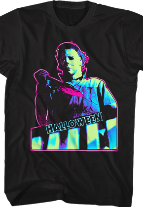 Neon The Shape Michael Myers Halloween T-Shirt