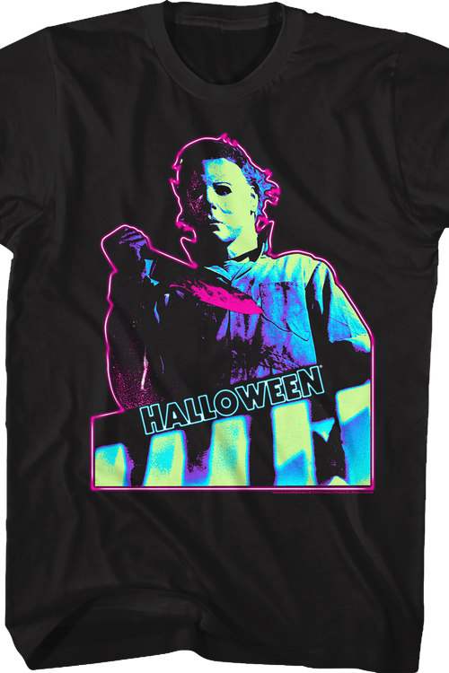 Neon The Shape Michael Myers Halloween T-Shirtmain product image