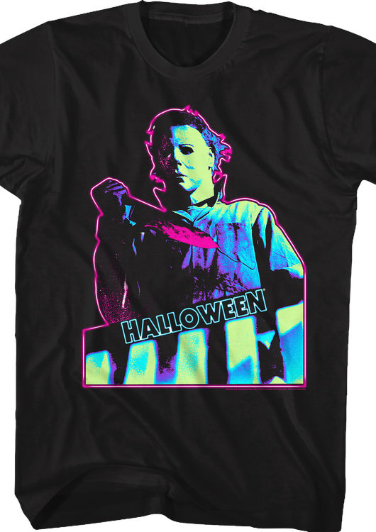 Neon The Shape Michael Myers Halloween T-Shirt - main product image