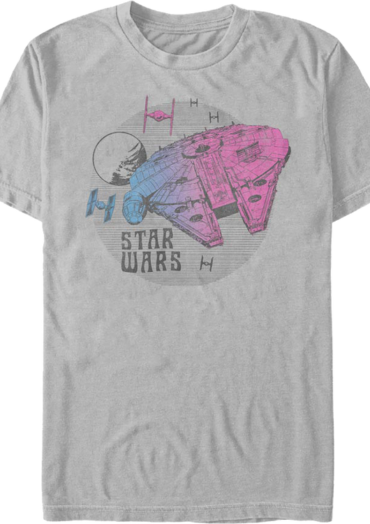 Neon Millennium Falcon Star Wars T-Shirt - main product image
