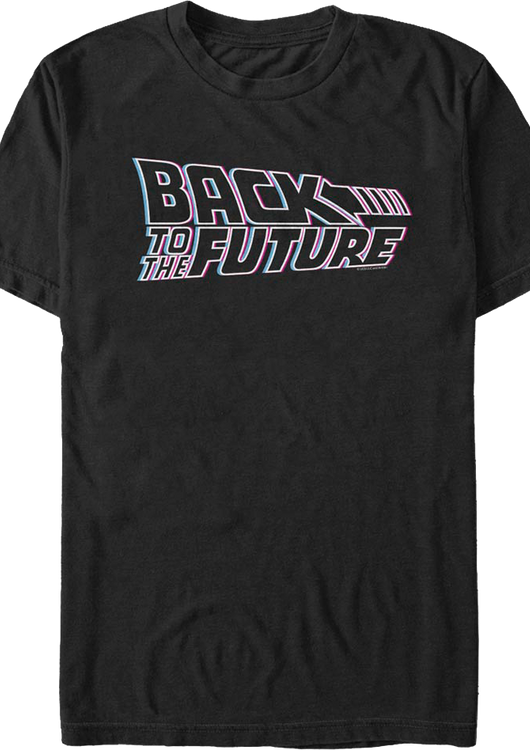 Neon Movie Logo Back To The Future T-Shirt - main product image