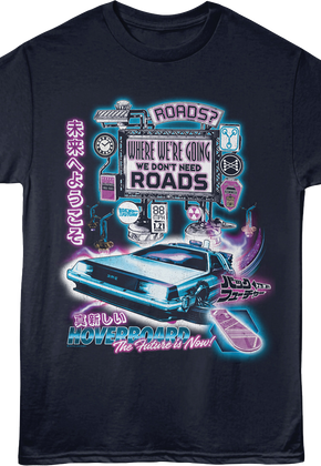 Neon Poster Back To The Future T-Shirt