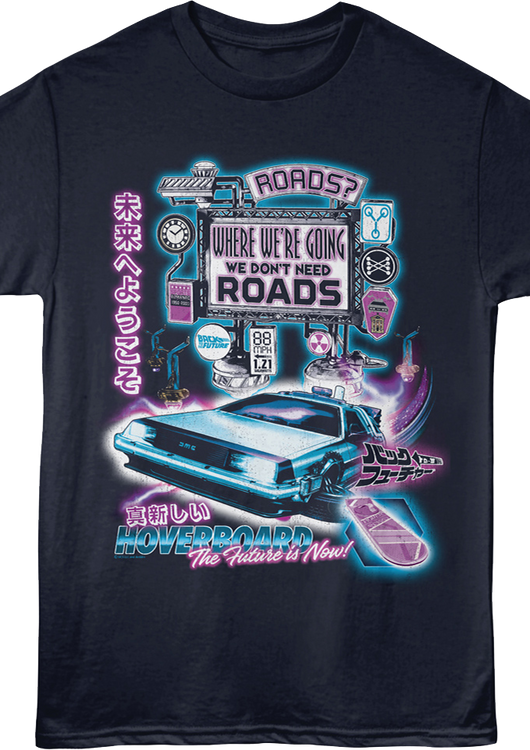 Neon Poster Back To The Future T-Shirt - main product image