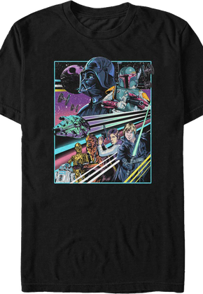 Neon Poster Good vs Evil Star Wars T-Shirt