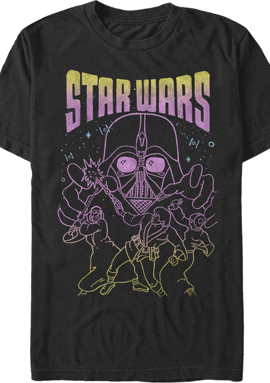 Neon Sketch Star Wars T-Shirt - main product image